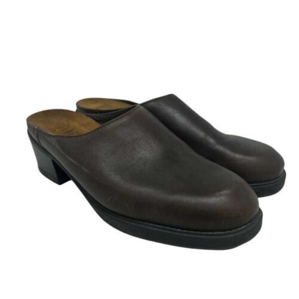 NAOT 37 Brown Leather Women's Sandals Clogs Mules Size 6